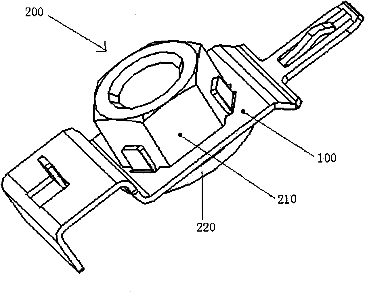 Nut fixed piece and nut fixed structure