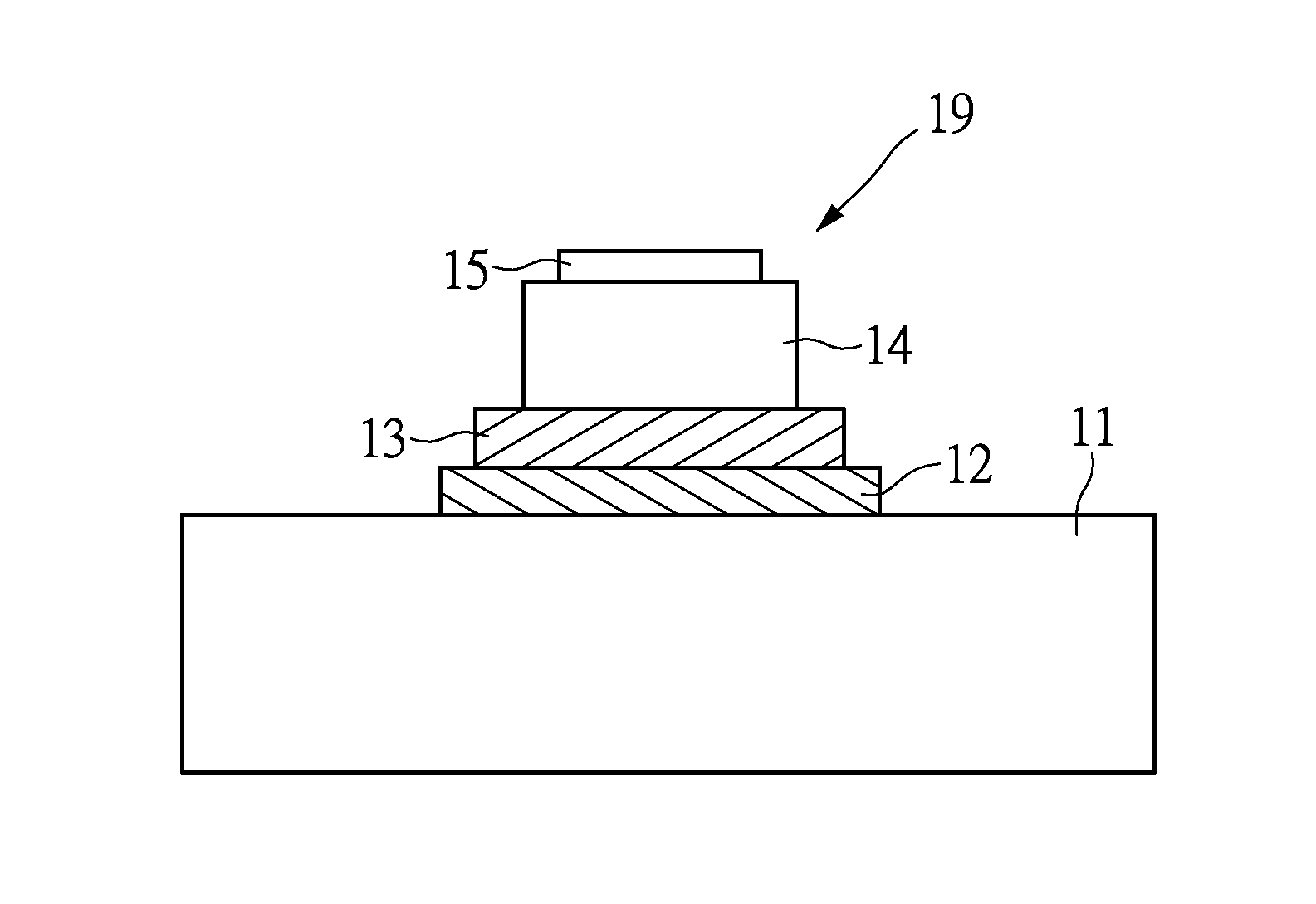 Electrode structure for touchscreen