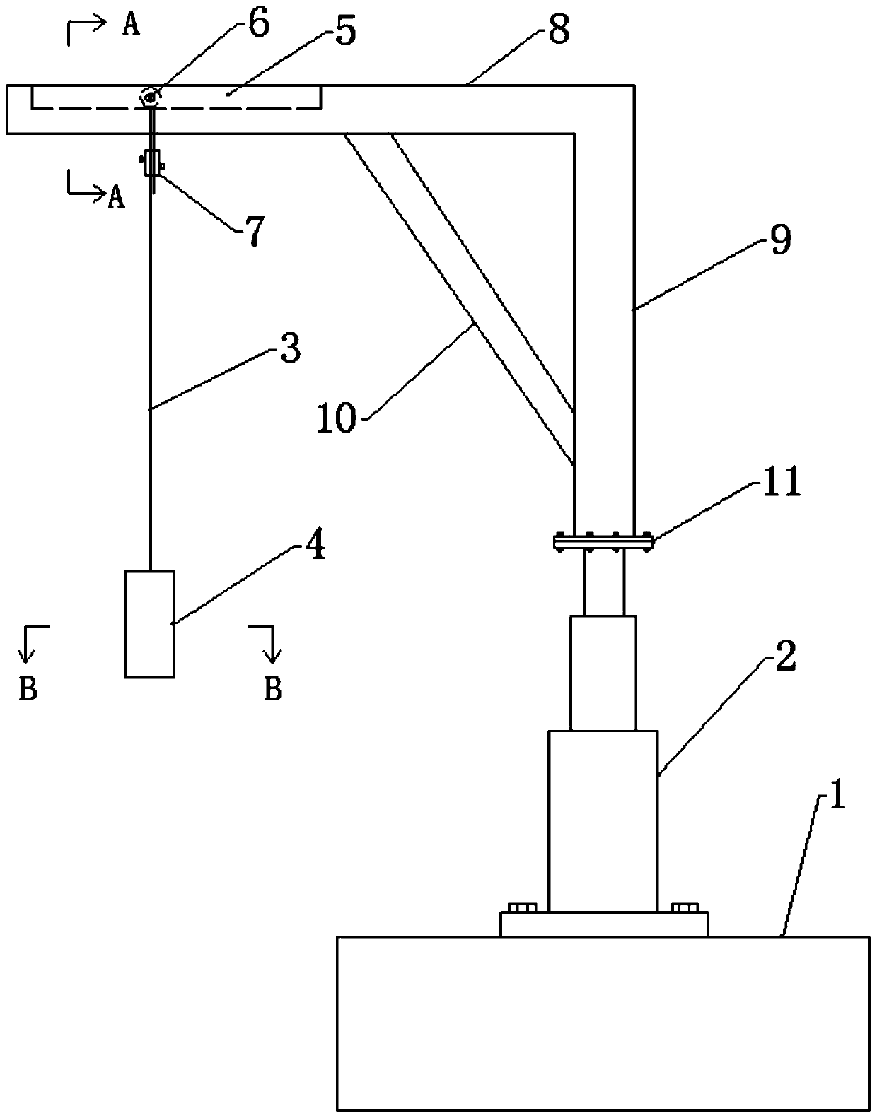 Straight leg lifting rehabilitation training device for orthopedics department