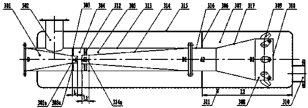 Supercritical dissolved air cavitation device for reinforcing sludge reduction