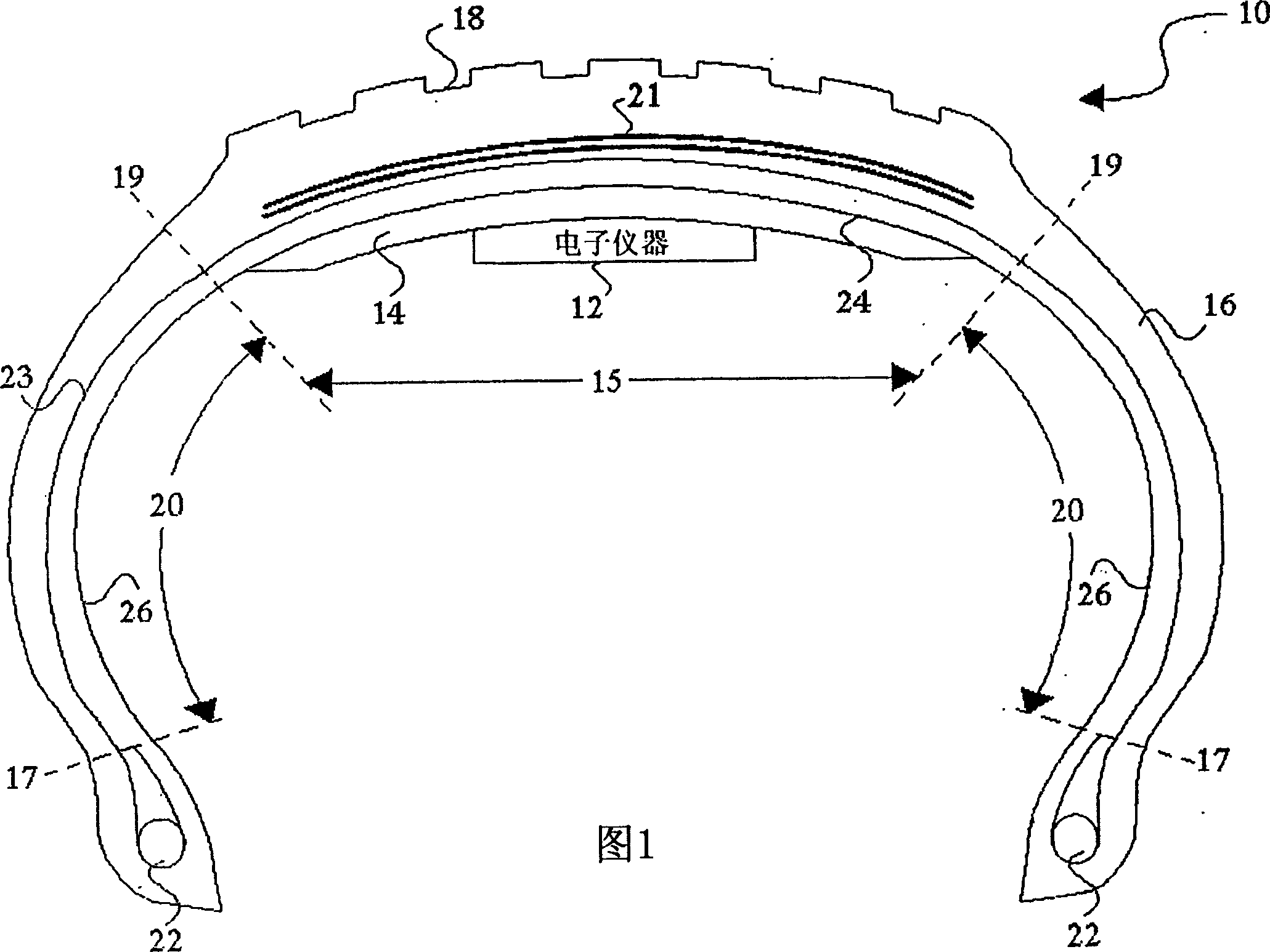 System for generating electric power from a rotating tire's mechanical energy using reinforced piezoelectric materials