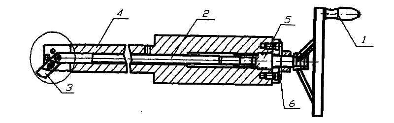 Double-blade boring cutter head without radial motion for cutter bar