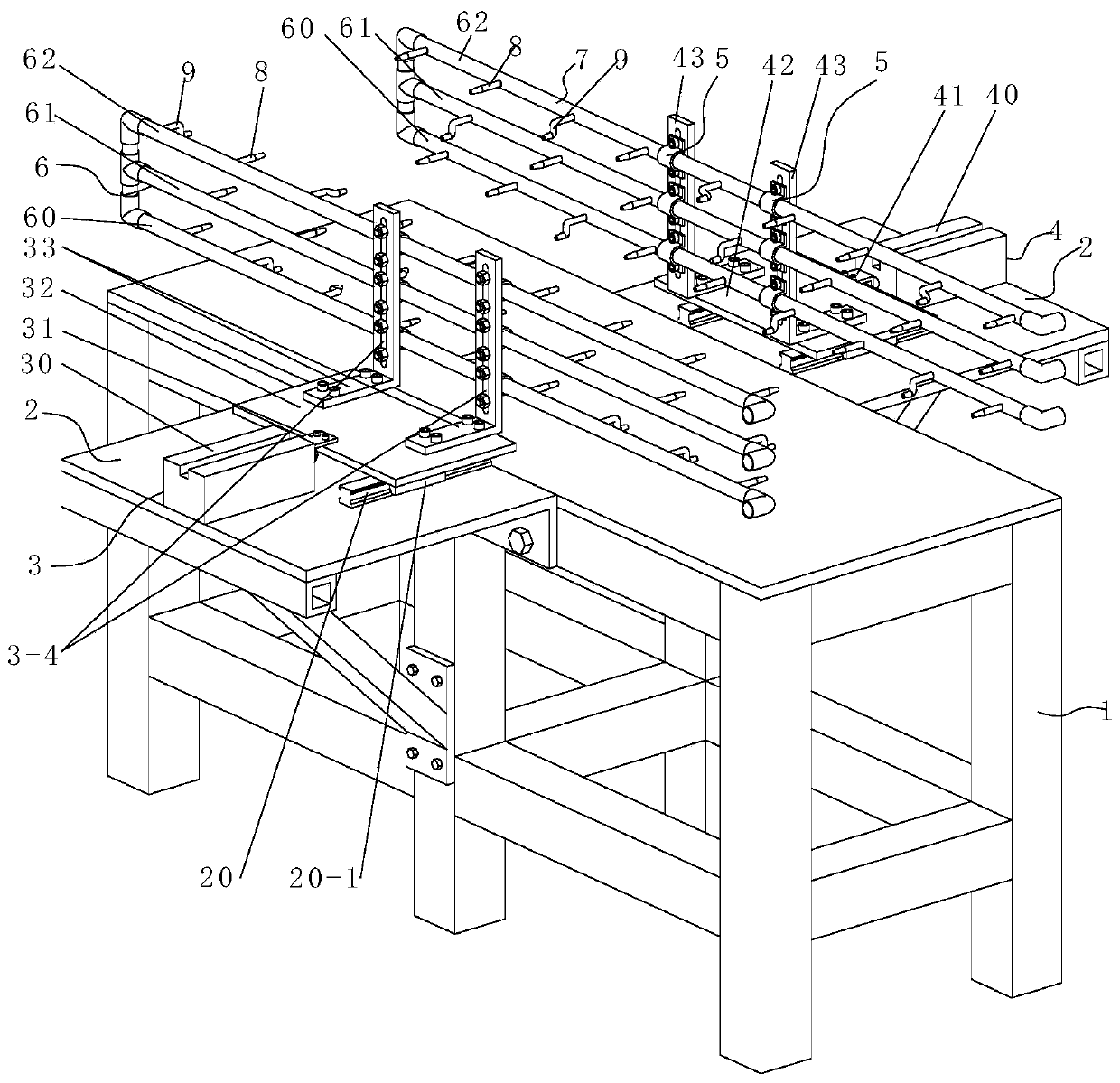 Device for purging tapping scrap iron on engine cylinder head production line