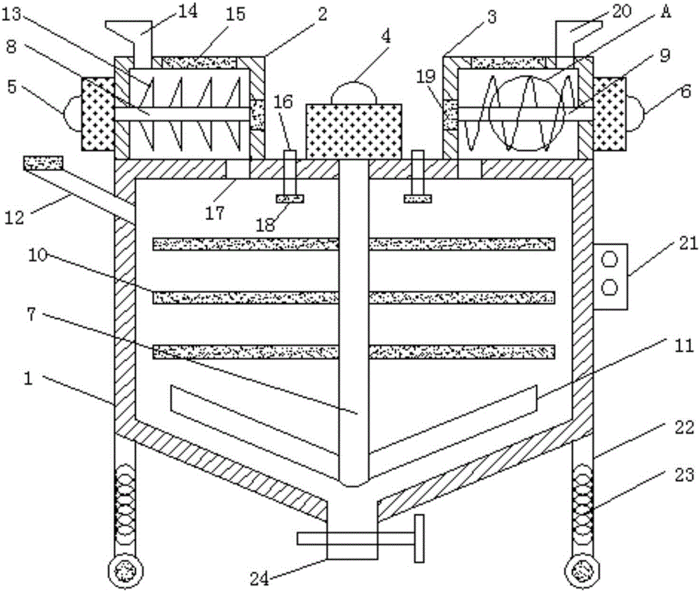 Dumpling stuffing processing device convenient to wash