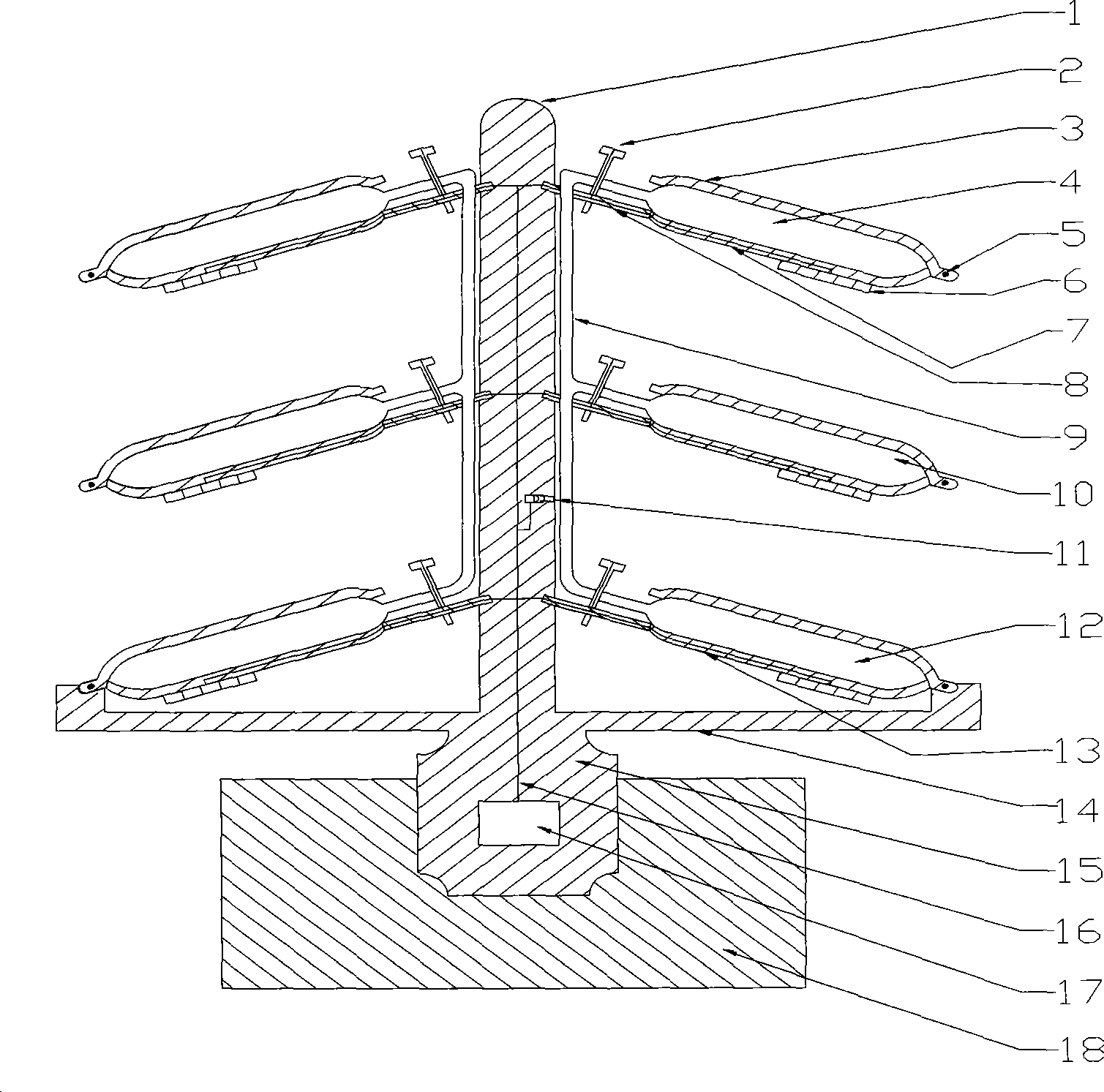 Full automatic blood component preparation device and preparation method