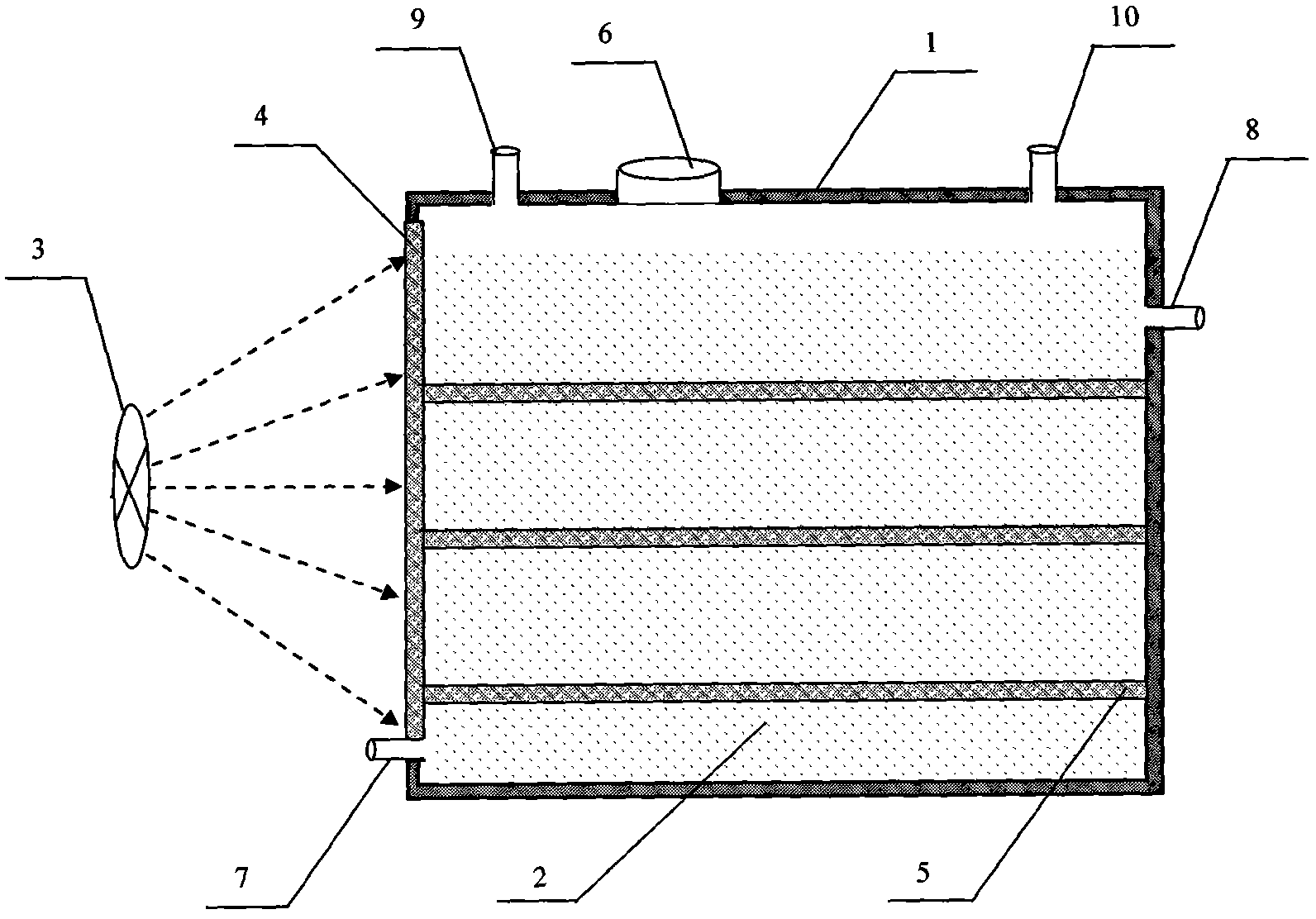 Method for online separation and measurement of biomass concentration by optical fiber attenuation total-reflection sensor