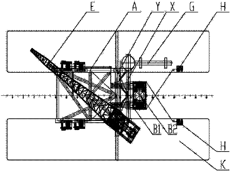 Multifunctional twin-hull wind power engineering ship for offshore high-altitude heavy-duty lifting installation operation