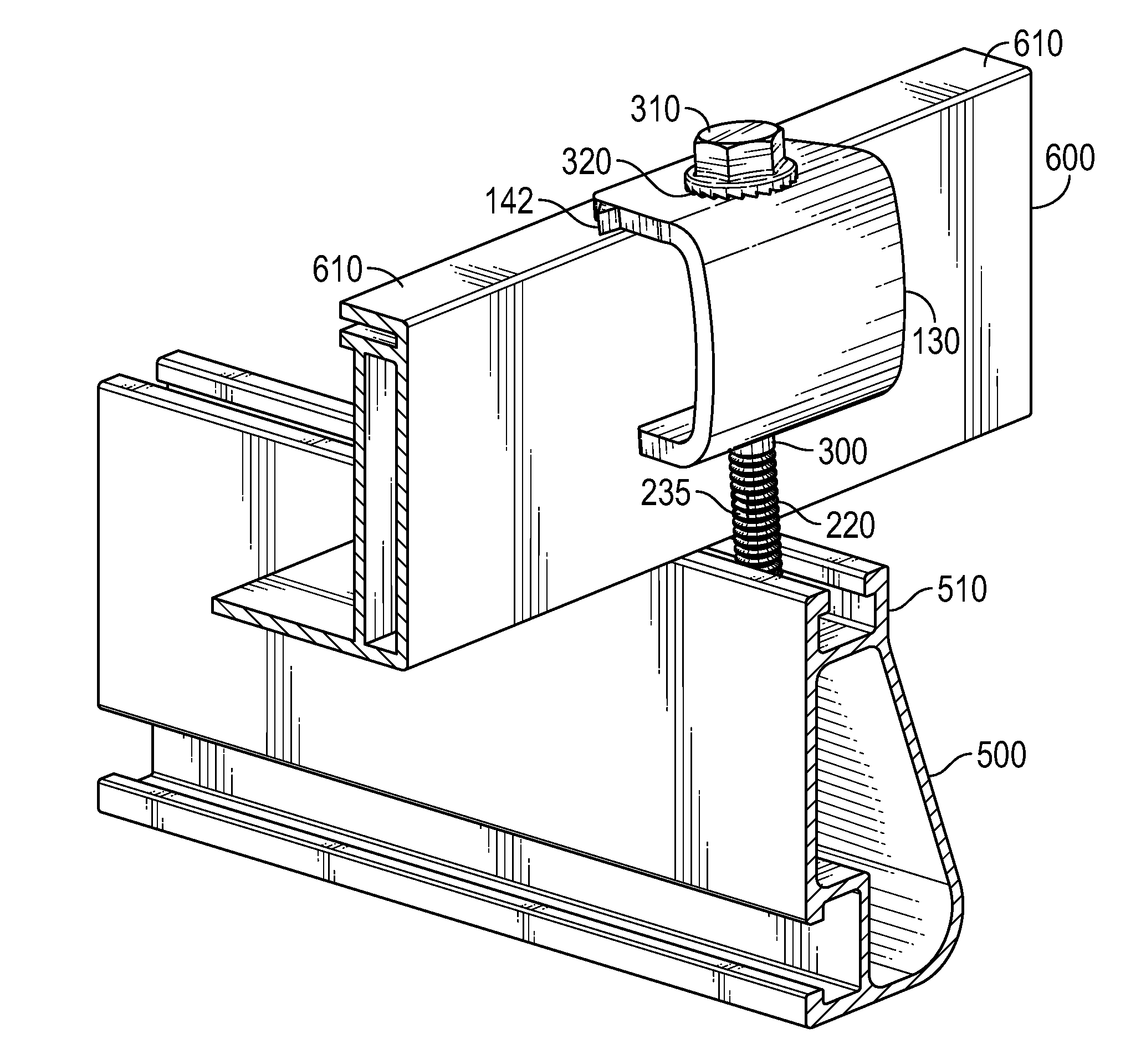 Clamp for securing and electrically bonding solar panels to a rail support