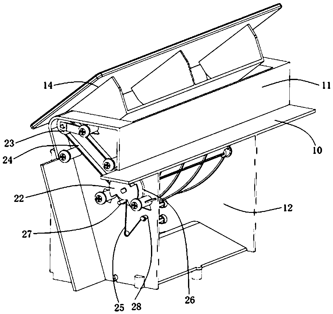 Air swinging and dry/wet distinguishing linked drive mechanism for bath heater