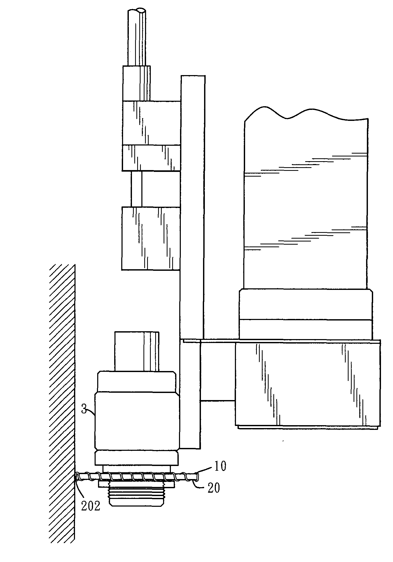 Signal device of error action anti-collision detector for machine table or equipment working head