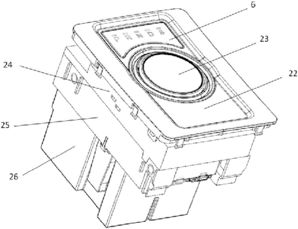 Rotary knob type drive-by-wire gear shifter