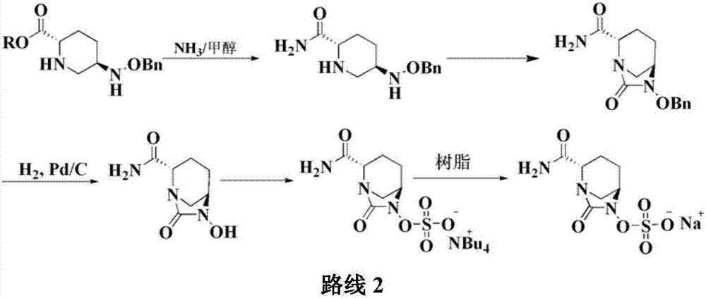 Method for preparing avibactam sodium through one-pot method