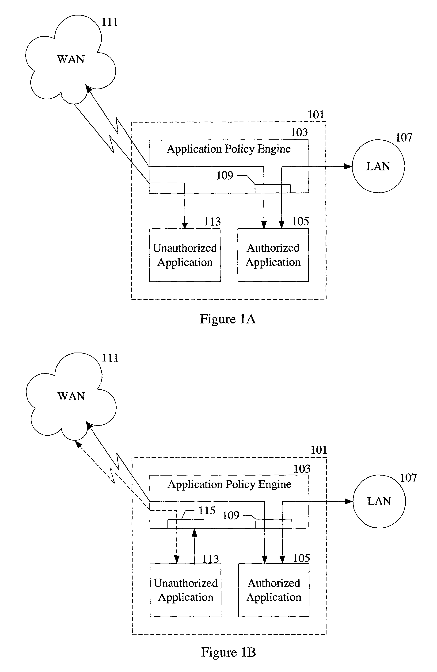 Control of interaction between client computer applications and network resources