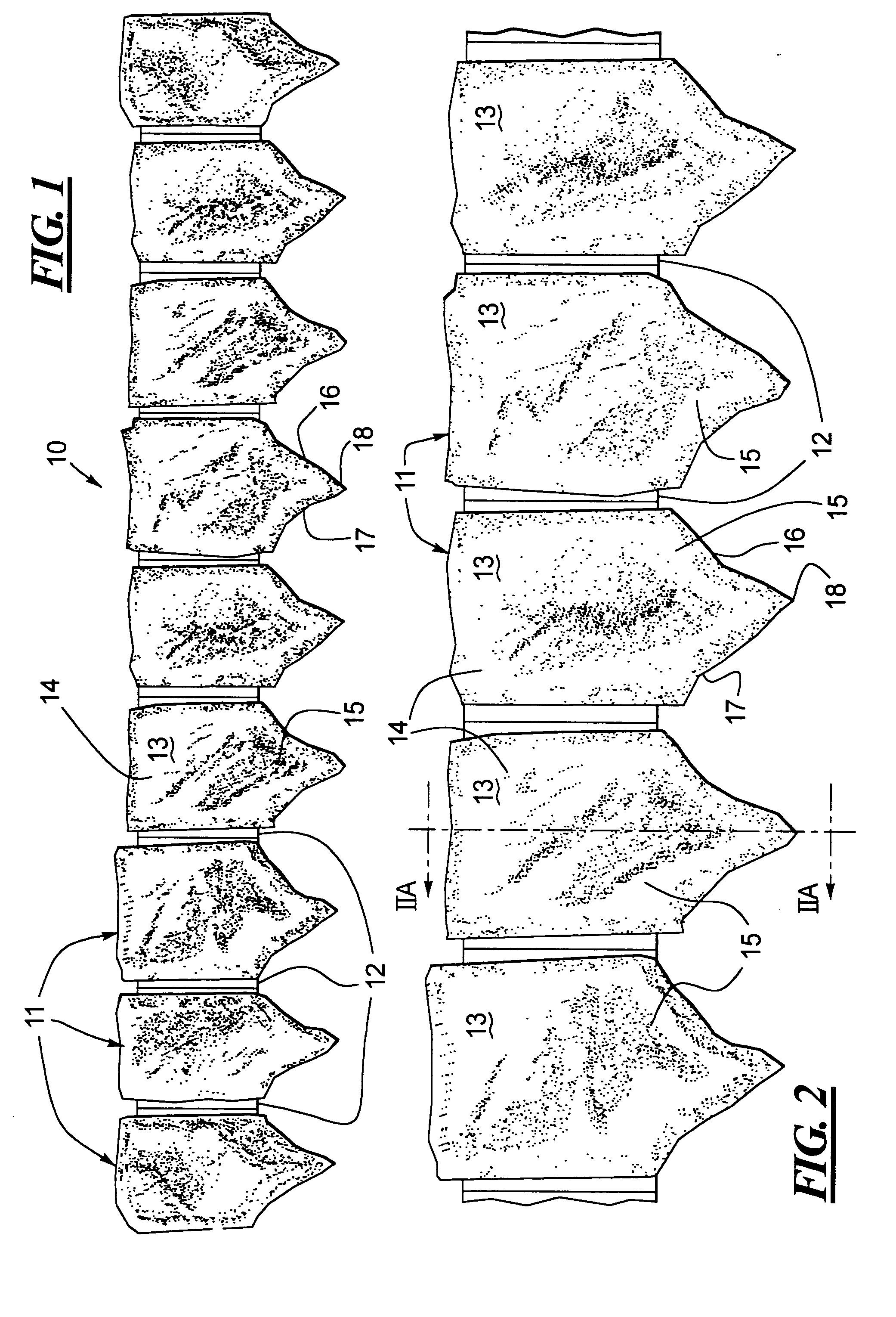 Plastic lawn edging fabricated by a continuous vacuum forming process