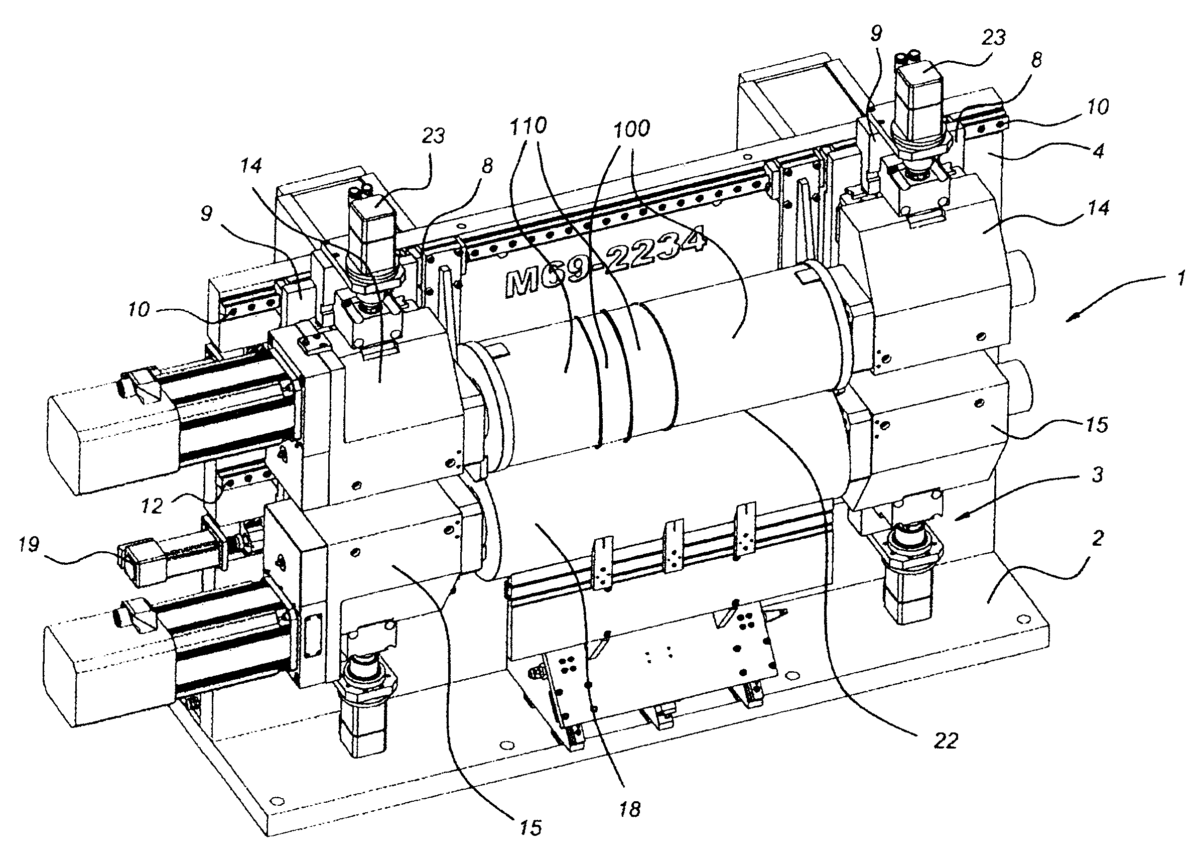 Installation for making a cut, crease and the like having a plate-shaped frame