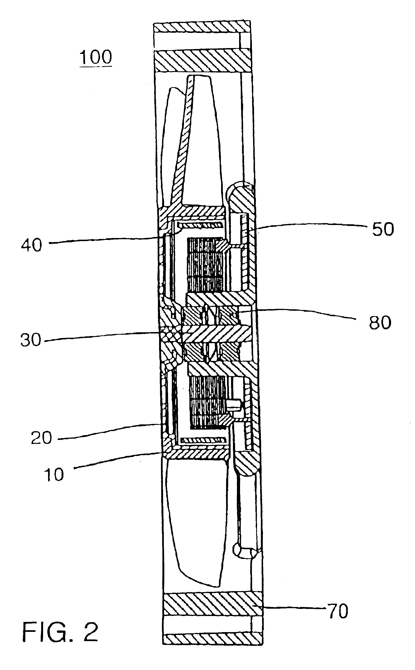 Impeller blade for axial flow fan having counter-rotating impellers