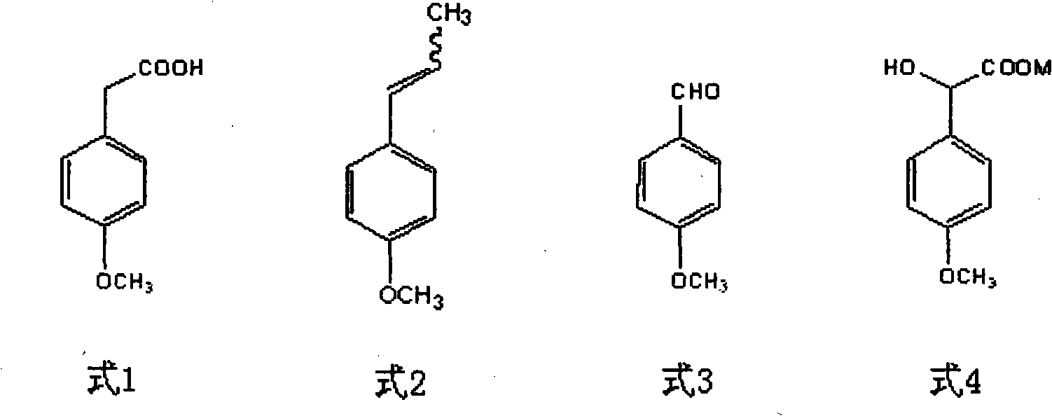 Method for preparing p-methoxypheny-lethyl acid from natural anethole