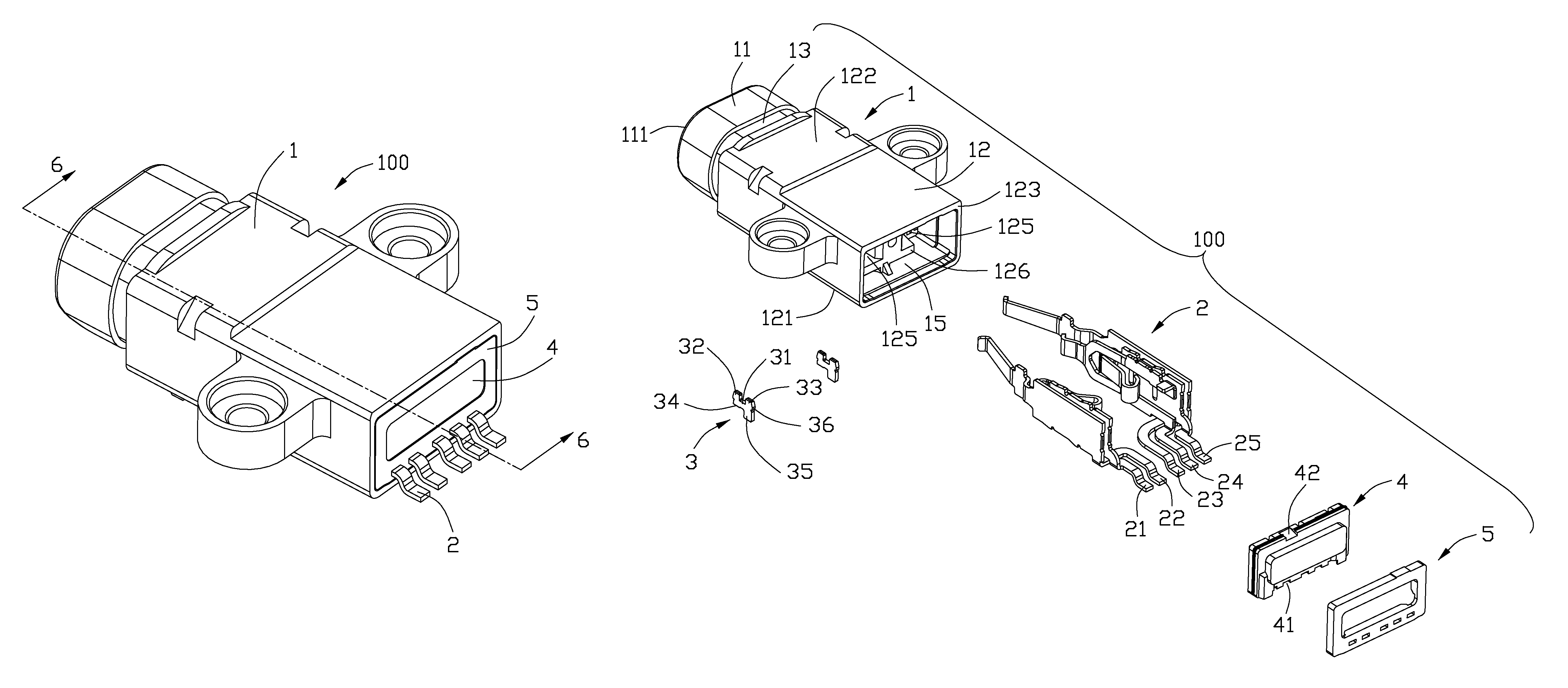 Waterproof audio jack connector