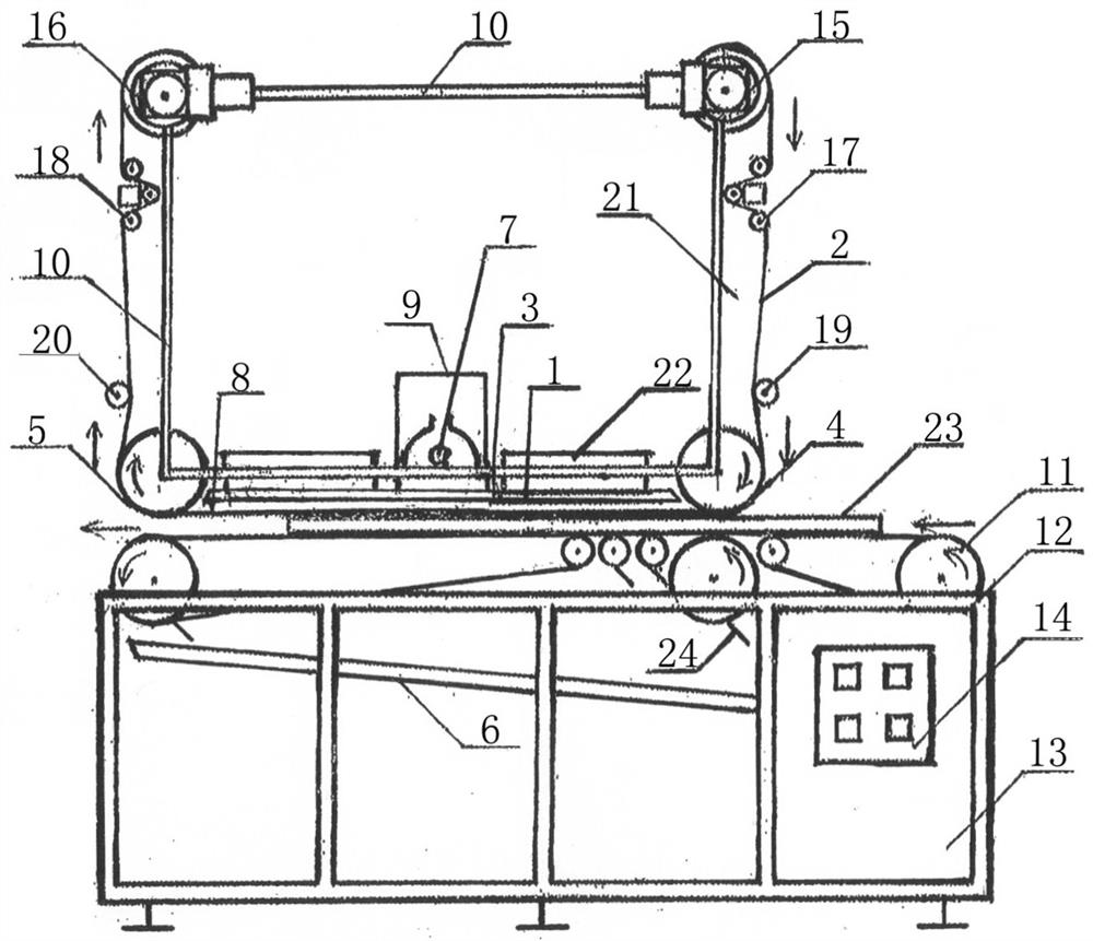 An air pressure cushion type surface pressure film coating process and device