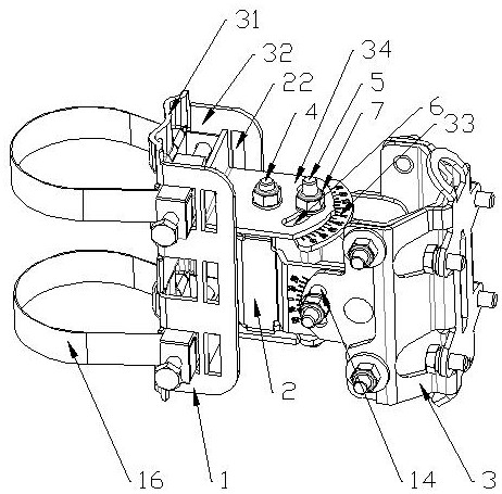 A 5g single fulcrum antenna bracket