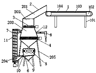 Abrasion-resistant straw crushing robot