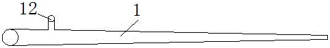 A device for detecting the angle deviation of each positioning hole of a passenger car