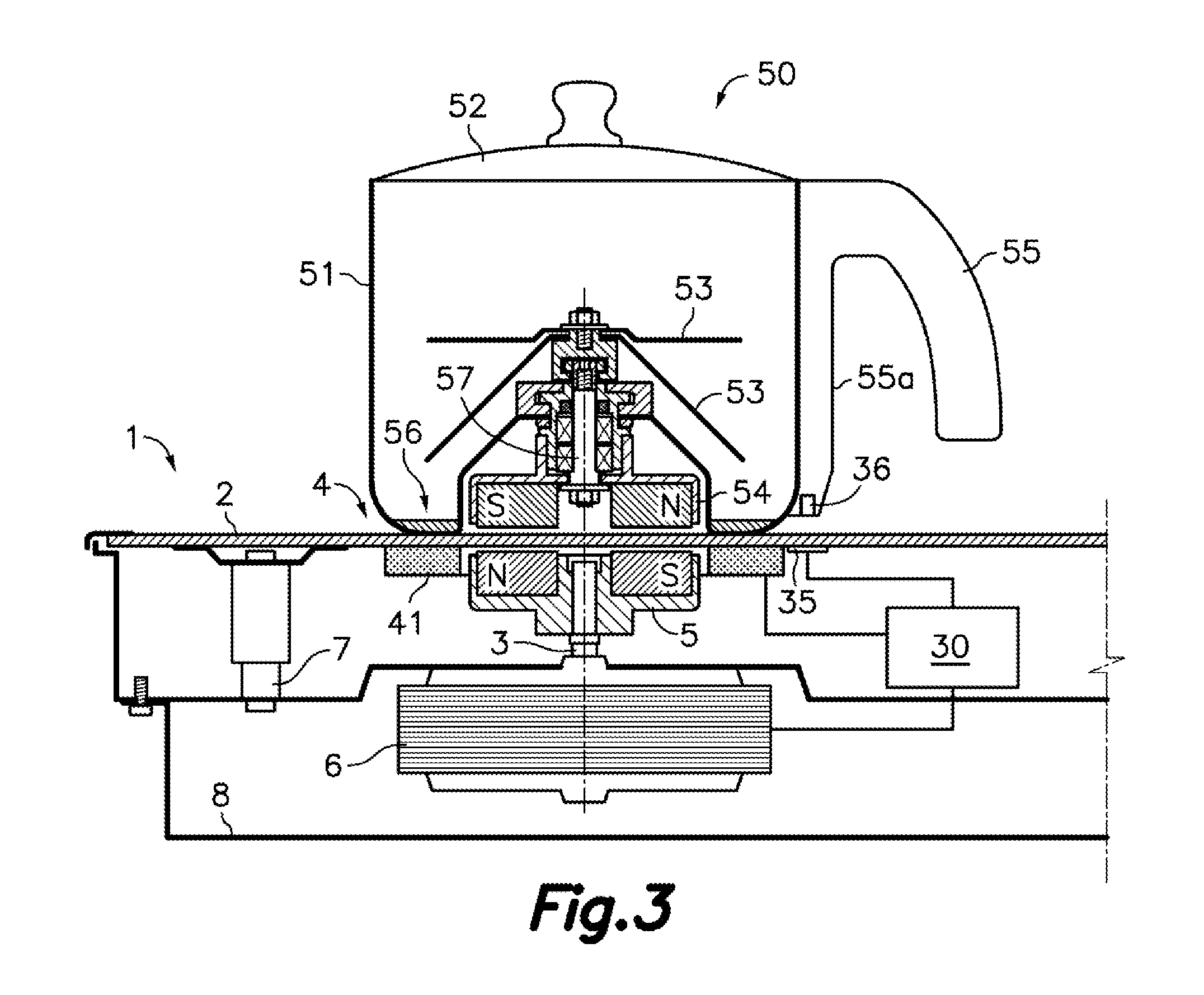 Cooking system including a cooking hob and a cooking vessel