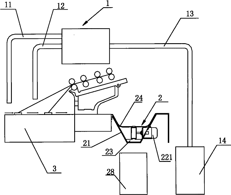 Cotton collecting device of roving machine