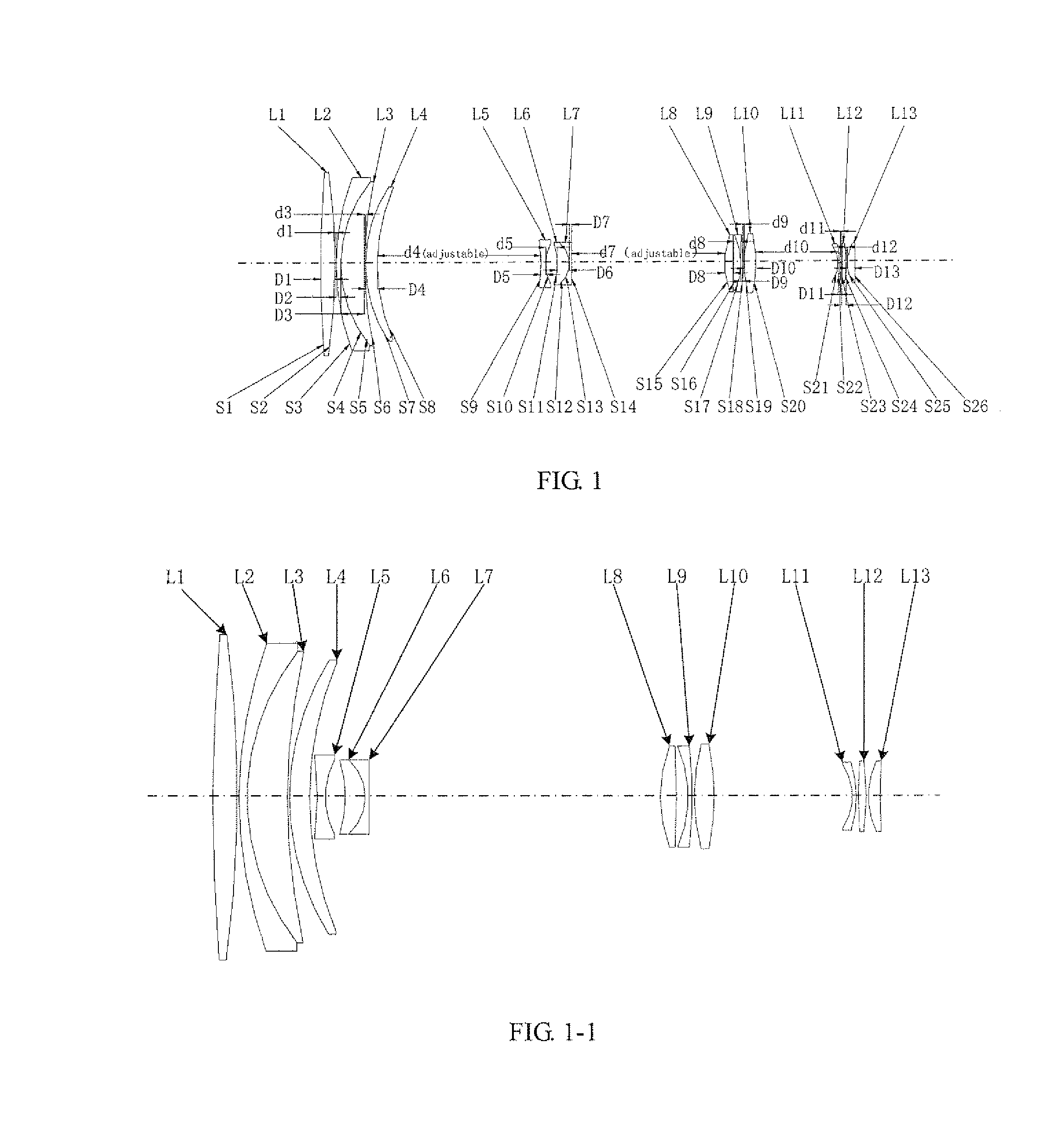 Variofocusing monitoring shot and monitoring device