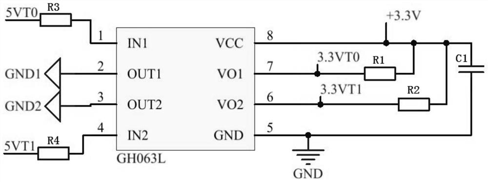 Optocoupler isolation circuit based on GH063L