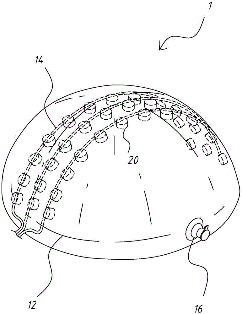 Inflatable brainwave-measuring device