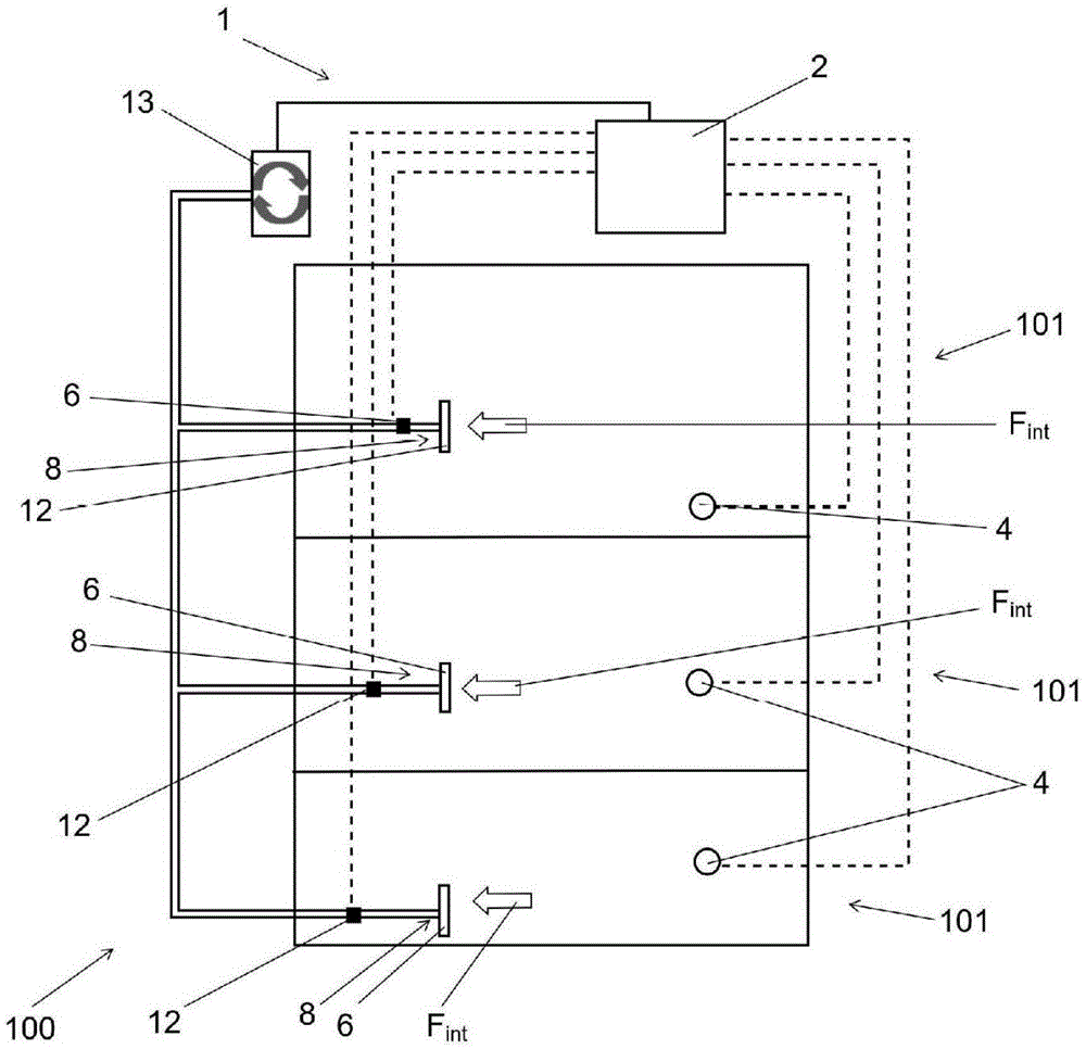 Method for determining the fouling ratio of at least one filter of a ventilation system and associated ventilation system