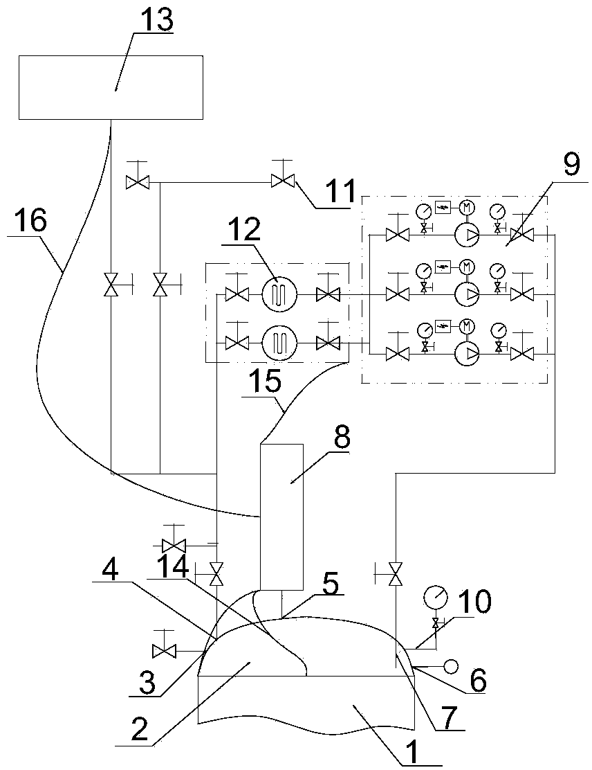 Temperature-pressure coordinated control system in volute and control method of temperature-pressure coordinated control system