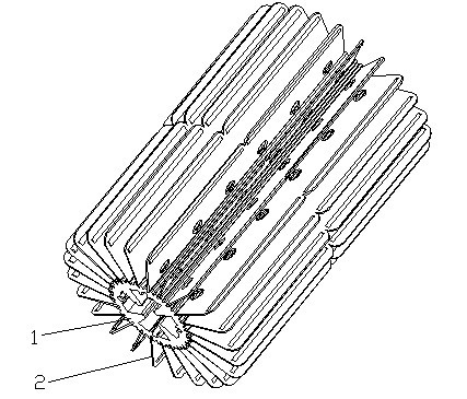 High-power LED illumination lamp metal radiator and manufacturing method