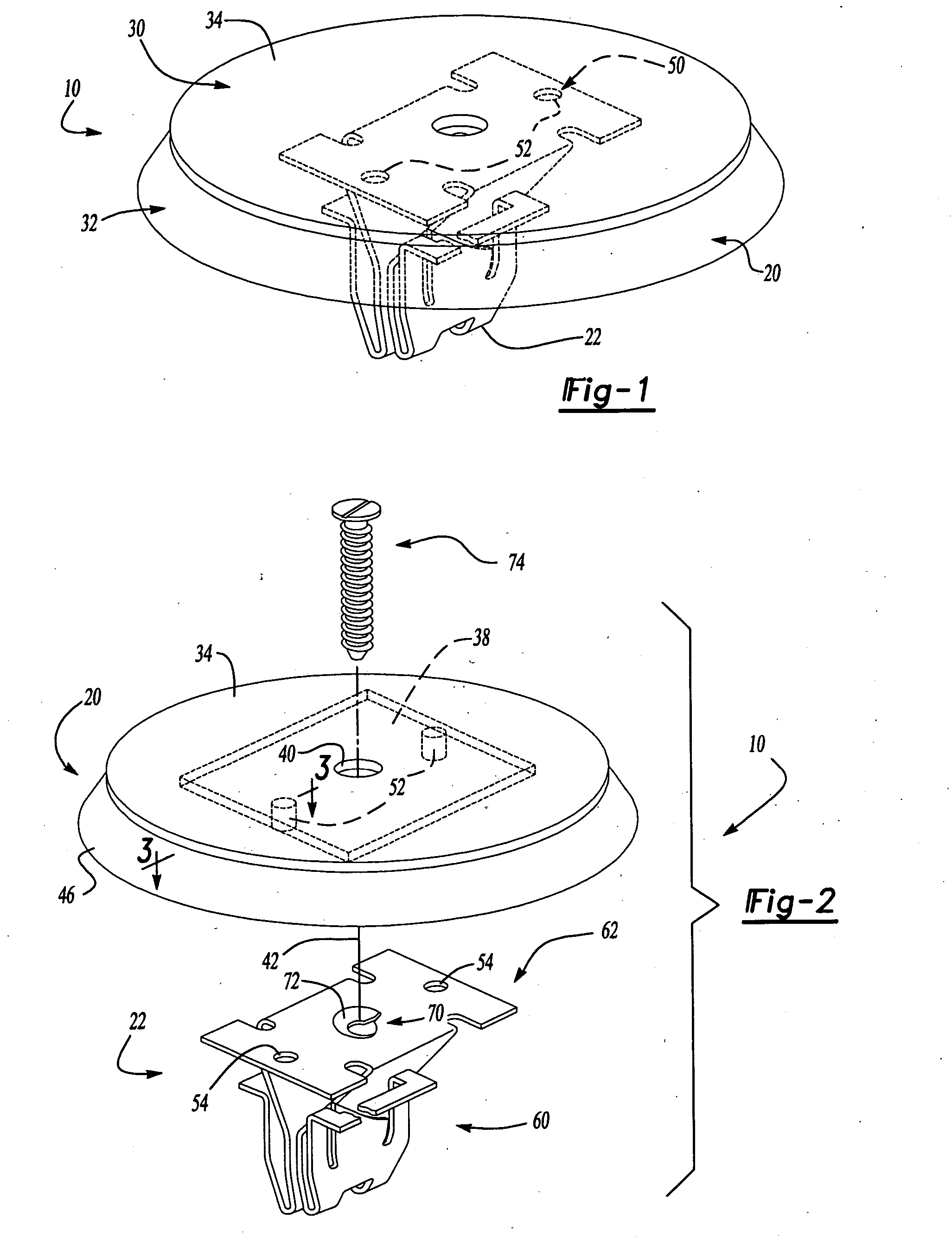 Resilient clip fastener