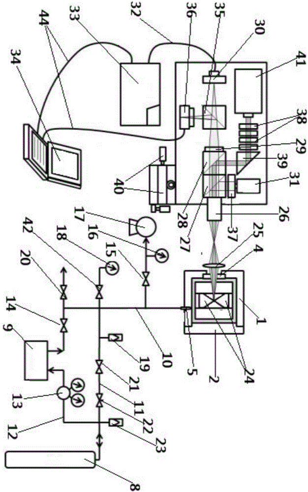 High-pressure packaging container and high-pressure in-situ gas compression packaging and pressure monitoring system