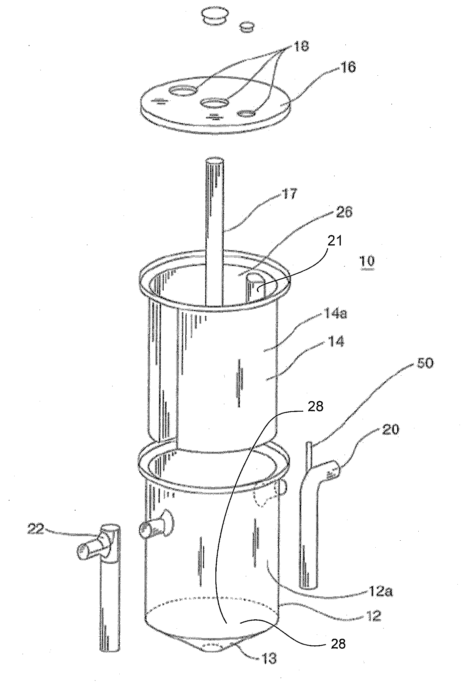 Passive grease trap with pre-stage for solids separation