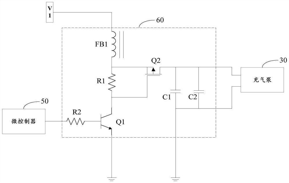 Balloon inflation circuit and device