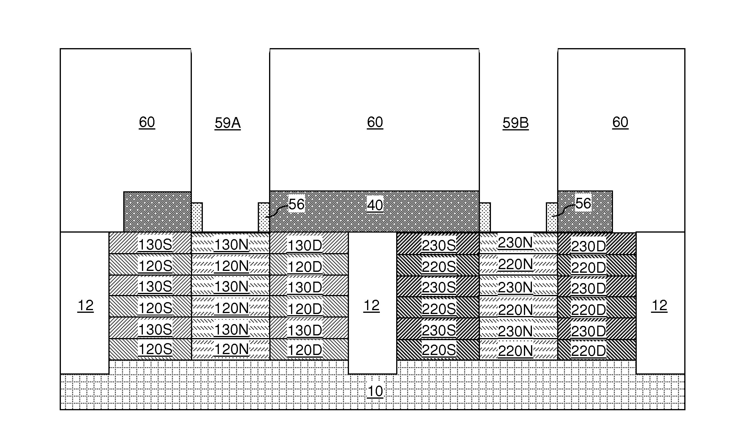 Hybrid nanomesh structures