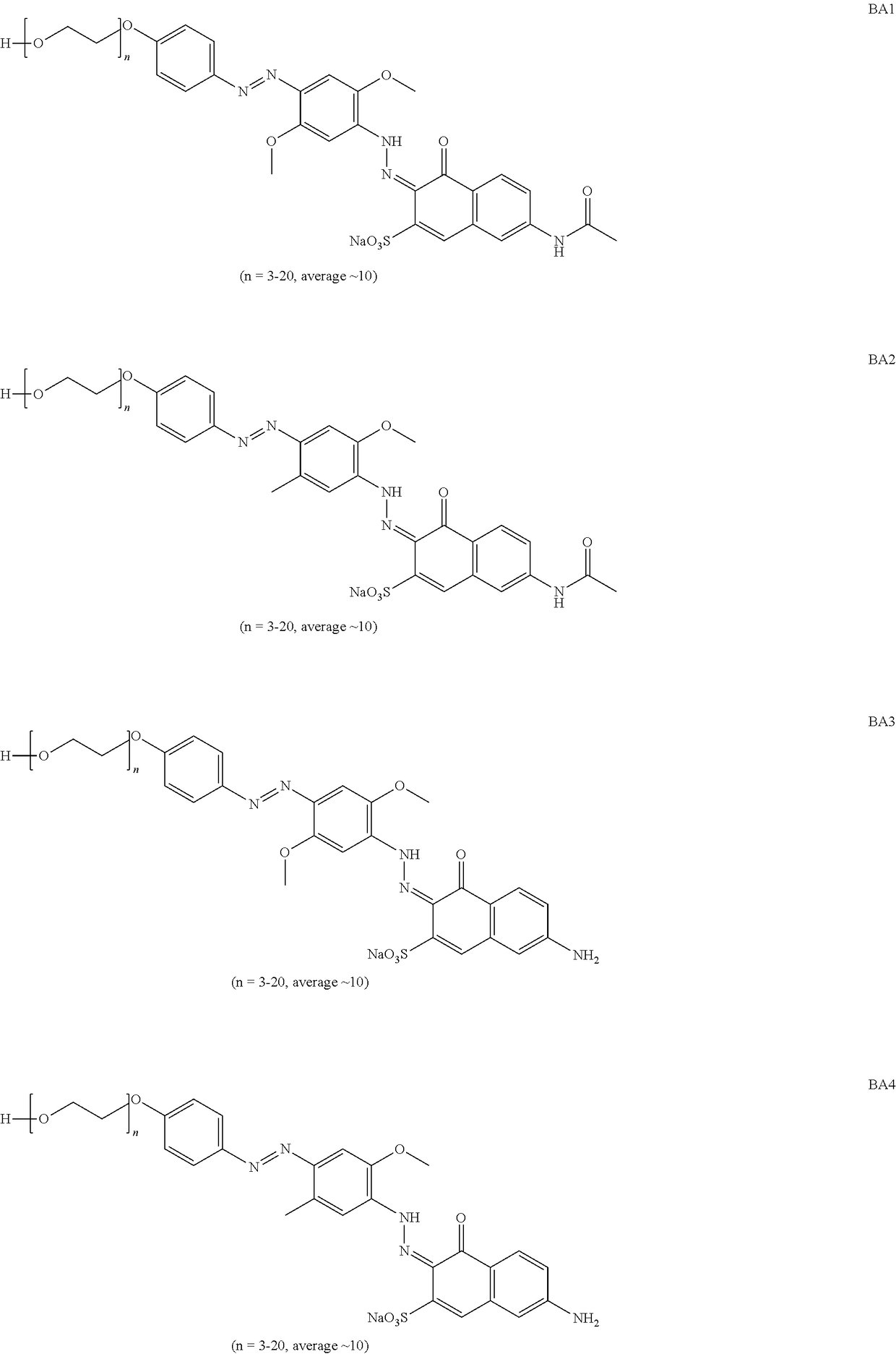 Bis-Azo Colorants For Use As Bluing Agents