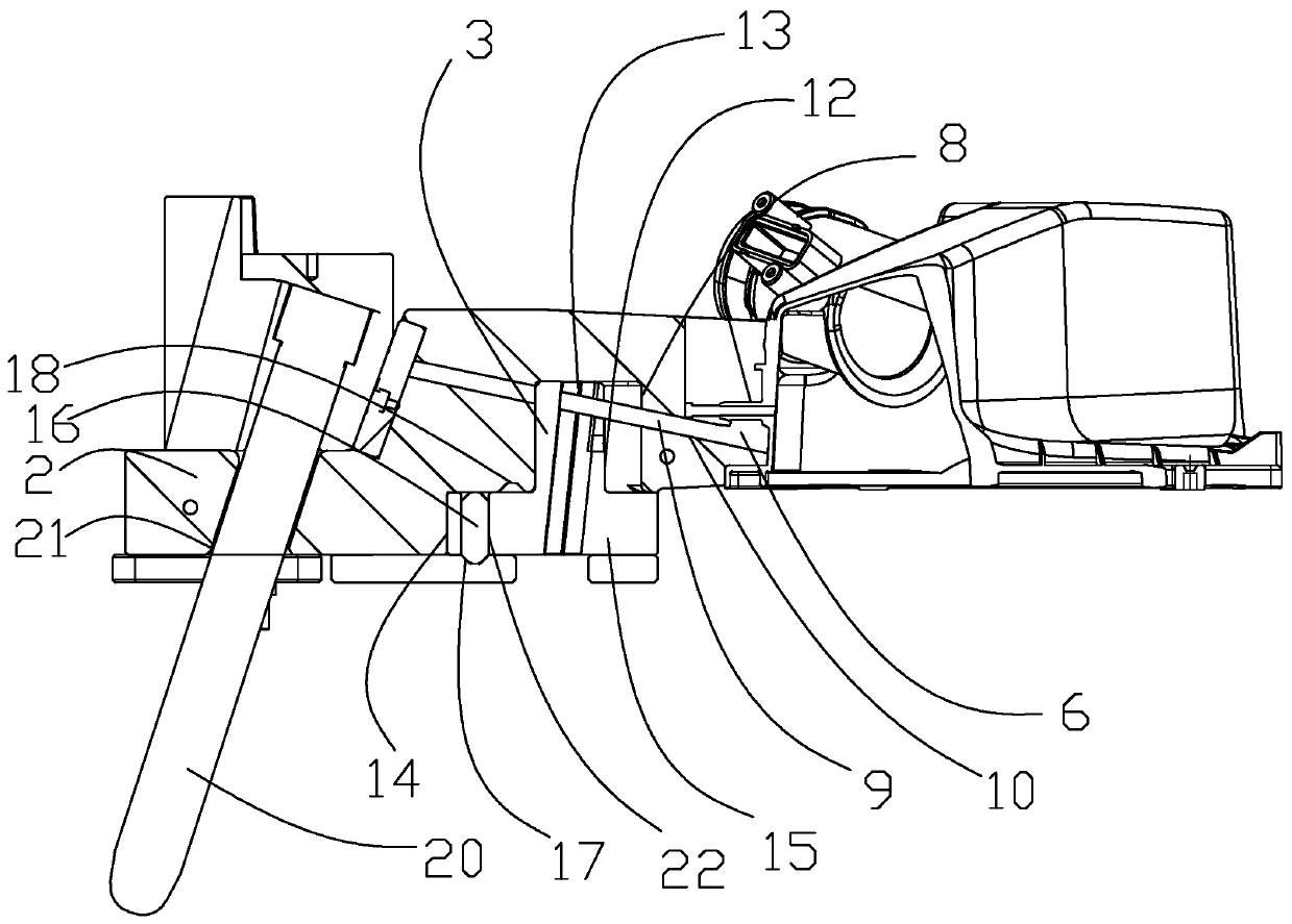 Demolding mechanism of air conditioner air inlet filter element cover injection mold