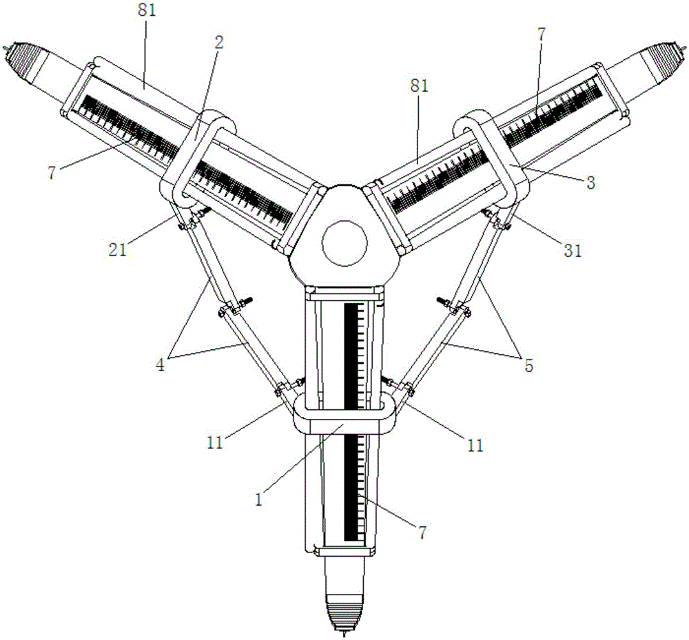 Semiautomatic adjusting device of surveying and mapping instrument tripod and surveying and mapping instrument tripod