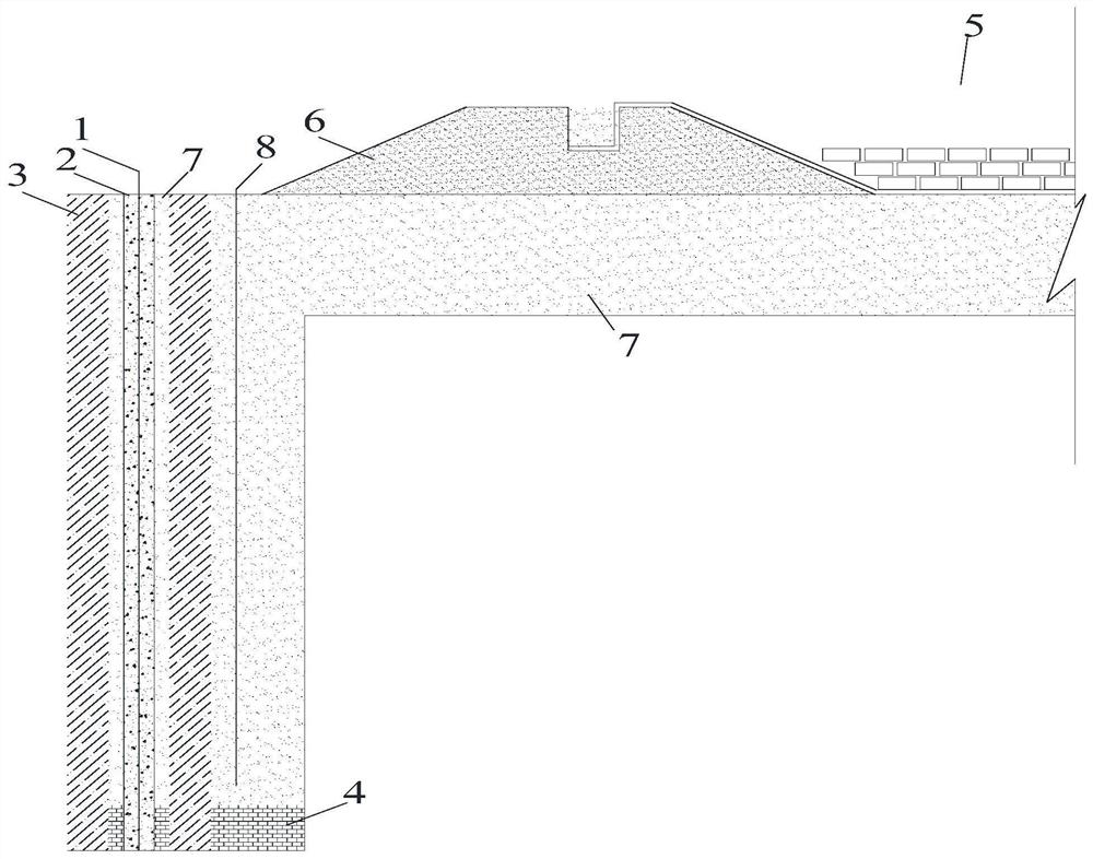 Composite anti-seepage wall and its construction method for environmental protection of landfill in soft soil area