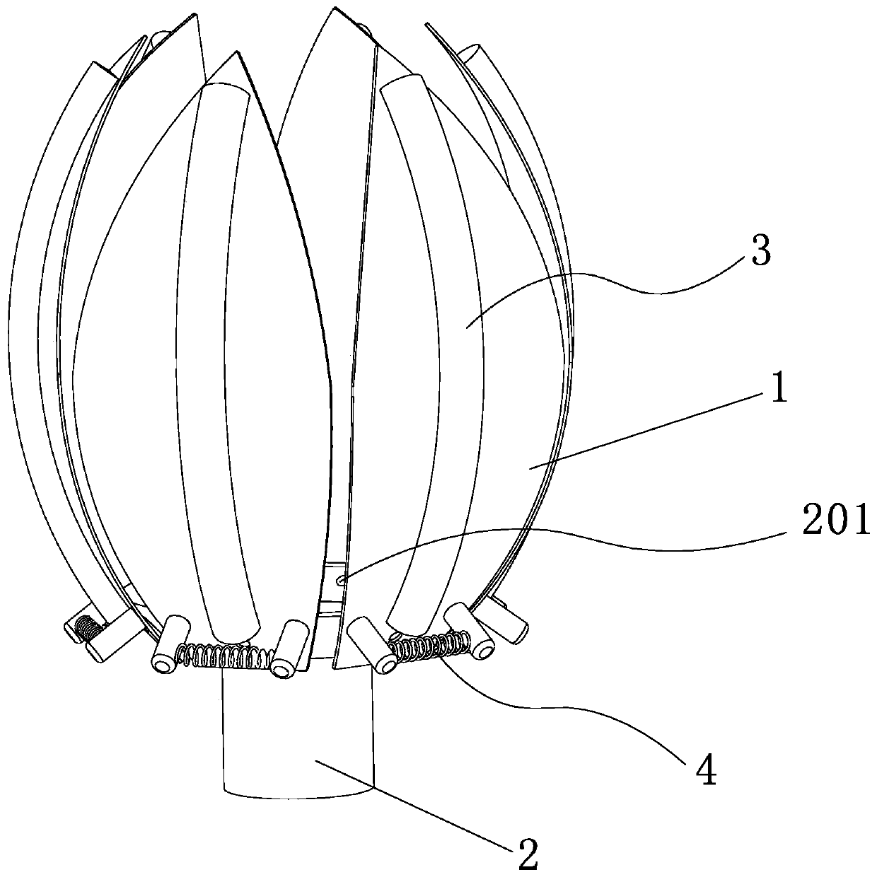 Bistable flexible machine gripper provided with bionic petal structure and manufacturing method of bistable flexible machine gripper