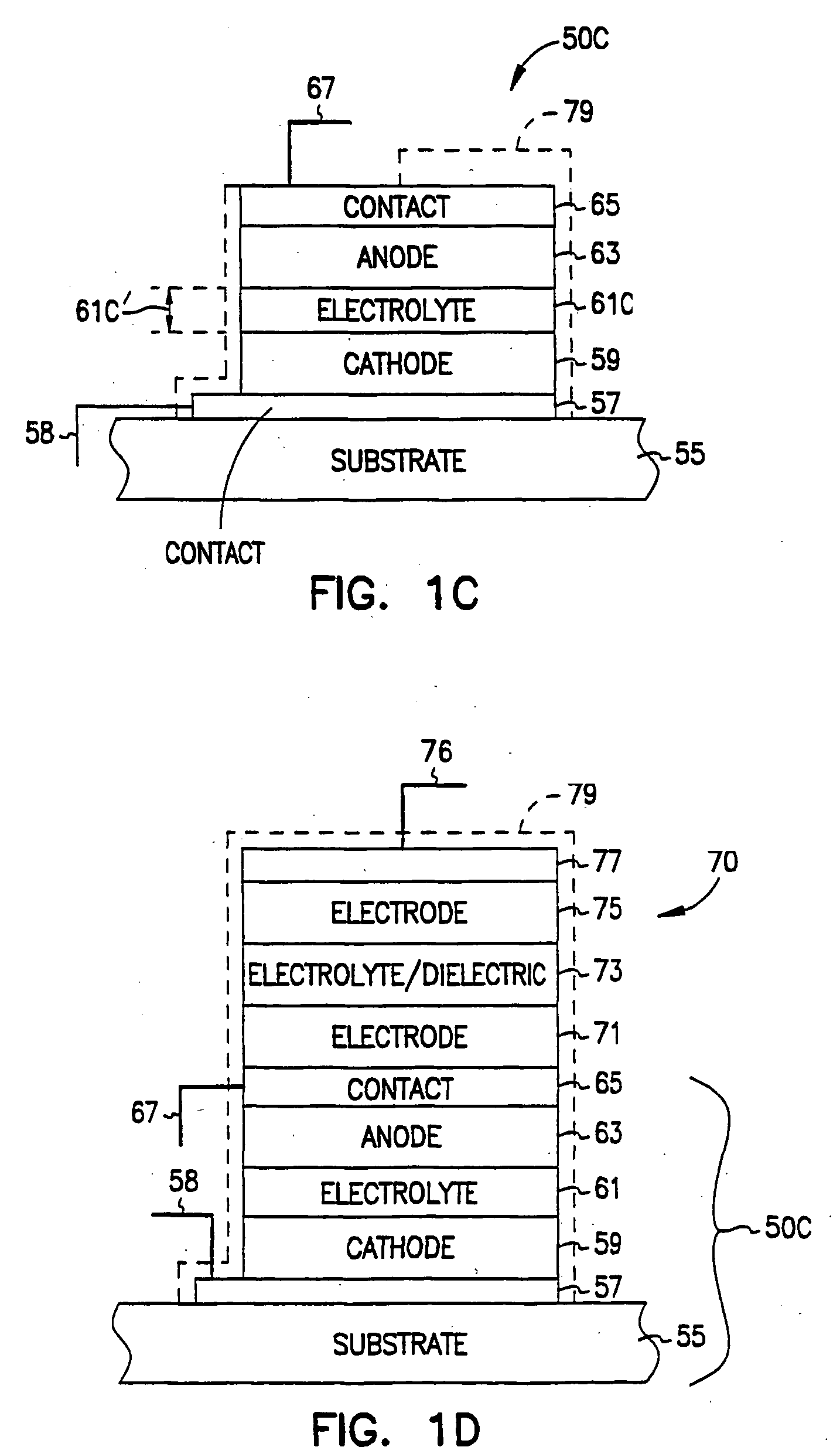 Integrated capacitor-like battery and associated method