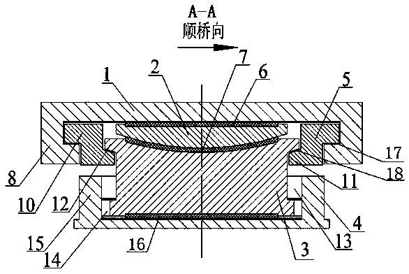 Bi-directional sliding anti-pulling ball type bridge bearing