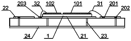 Integrated packaging structure of surface acoustic wave filter and packaging method thereof