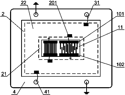 Integrated packaging structure of surface acoustic wave filter and packaging method thereof