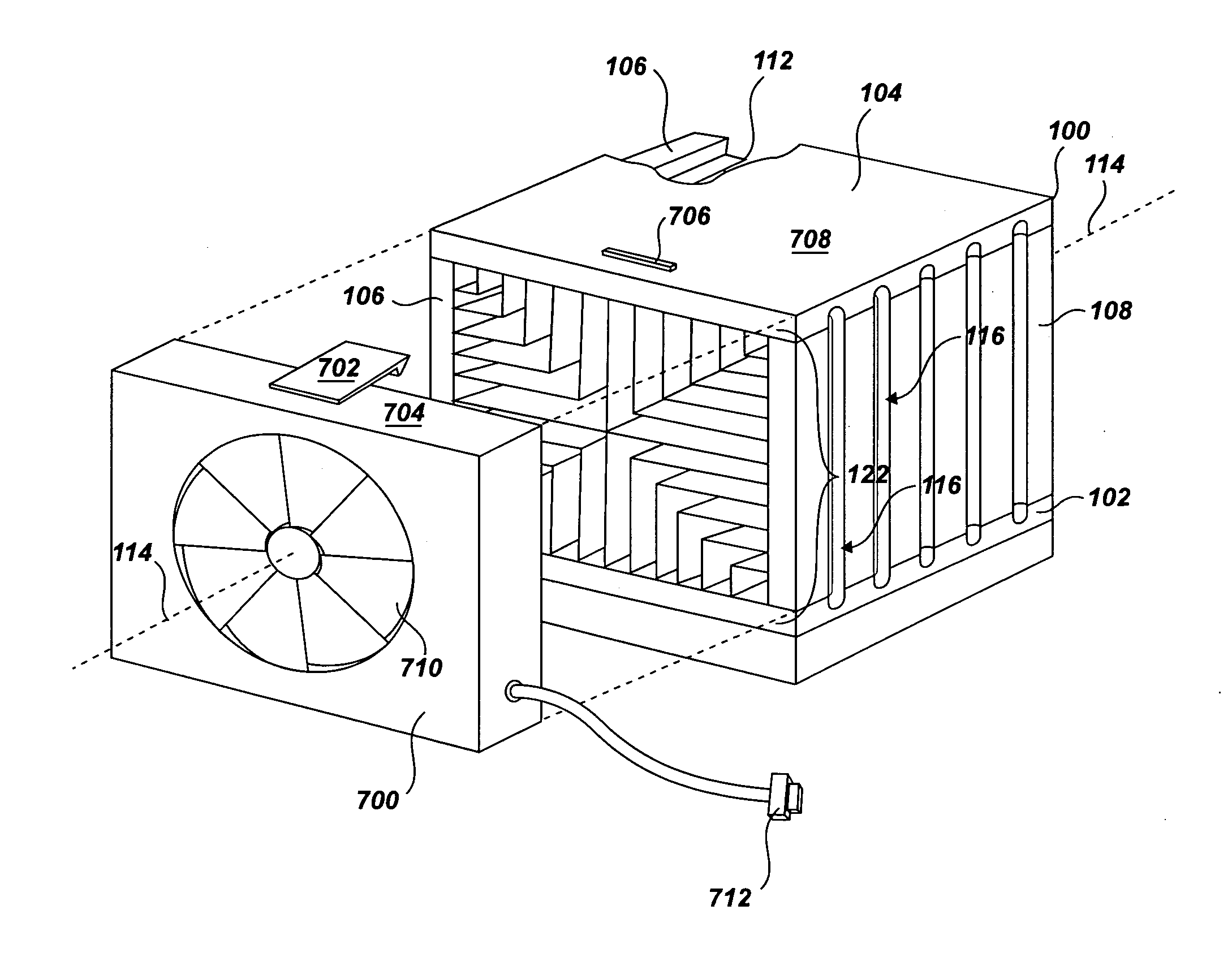 Heat sink for distributing a thermal load