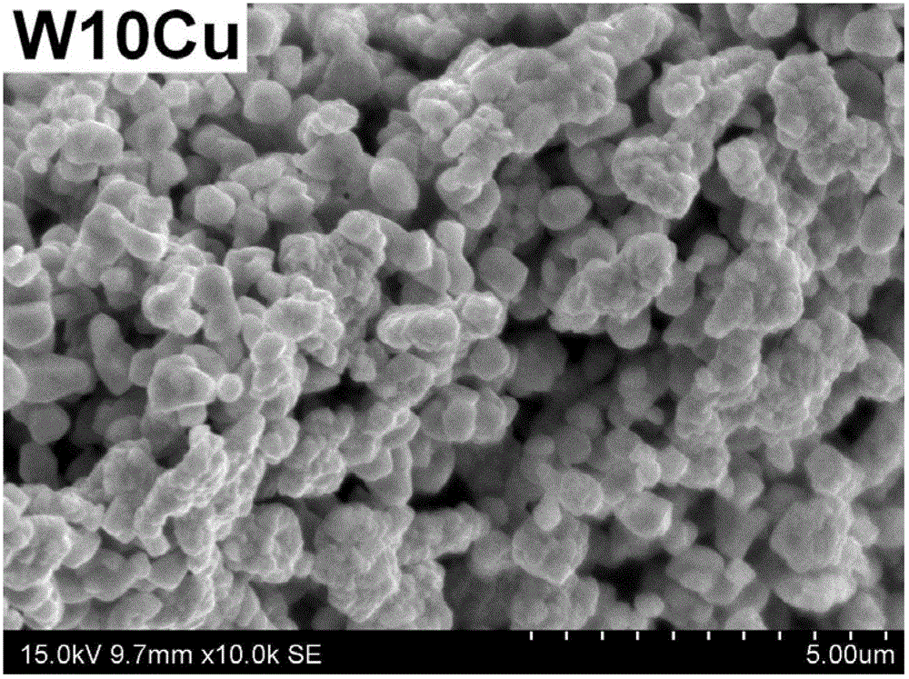 Preparation method of tungsten-copper functional gradient material